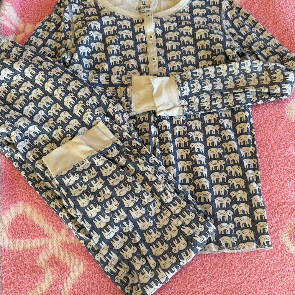 Elephant Print Pajama Set